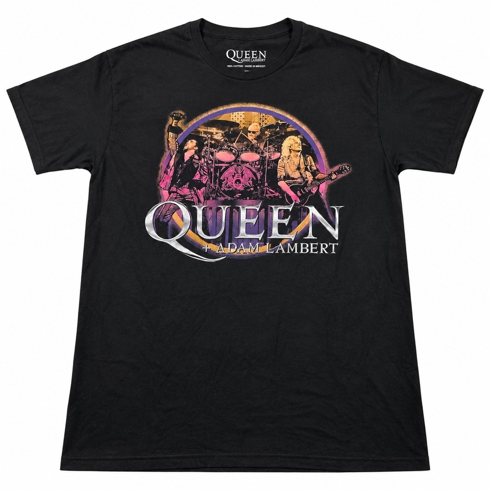 Queen Adam Lambert Rhapsody Tour 2023 Concert T-Shirt Black Mens Medium